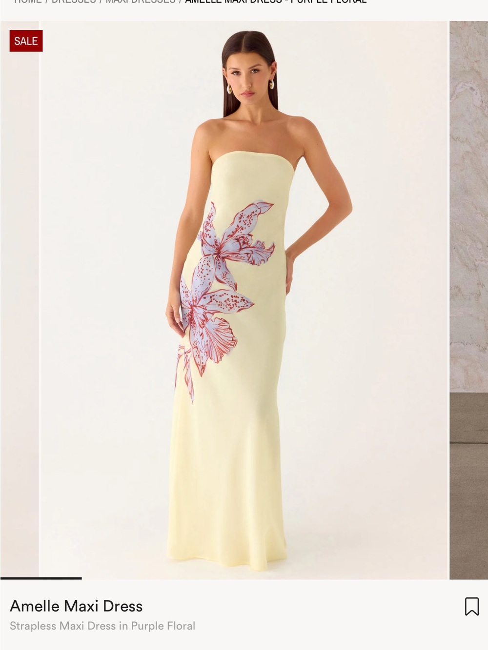 Peppermayo Strapless Maxi Dress